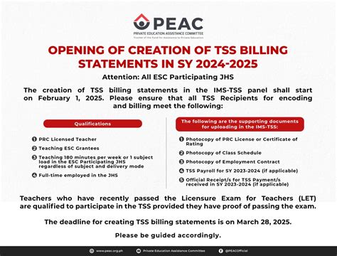 peac esc ims|Teachers’ Salary Subsidy (TSS) .